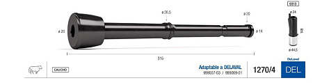 Резина сосковая 1270/4 ( аналог Delaval 999007-03/999009-01), Испания